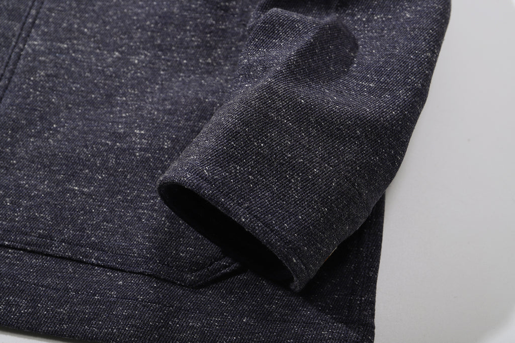 ih stone blue crop work jacket sleeve cuffs 