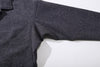 ih stone blue crop work jacket sleeve cuffs and hem design