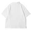 ih textured white cotton sailor over shirt full back view