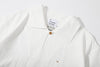 ih textured white cotton shirt the sailor collar neck and corozo button