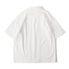 ih textured white cotton summer shirt full back view