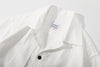 ih textured white cotton shirt classic neck collar and premium front corozo button