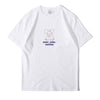 ih regular fit suede finished cotton tattoo inspired panda t shirt in white front view
