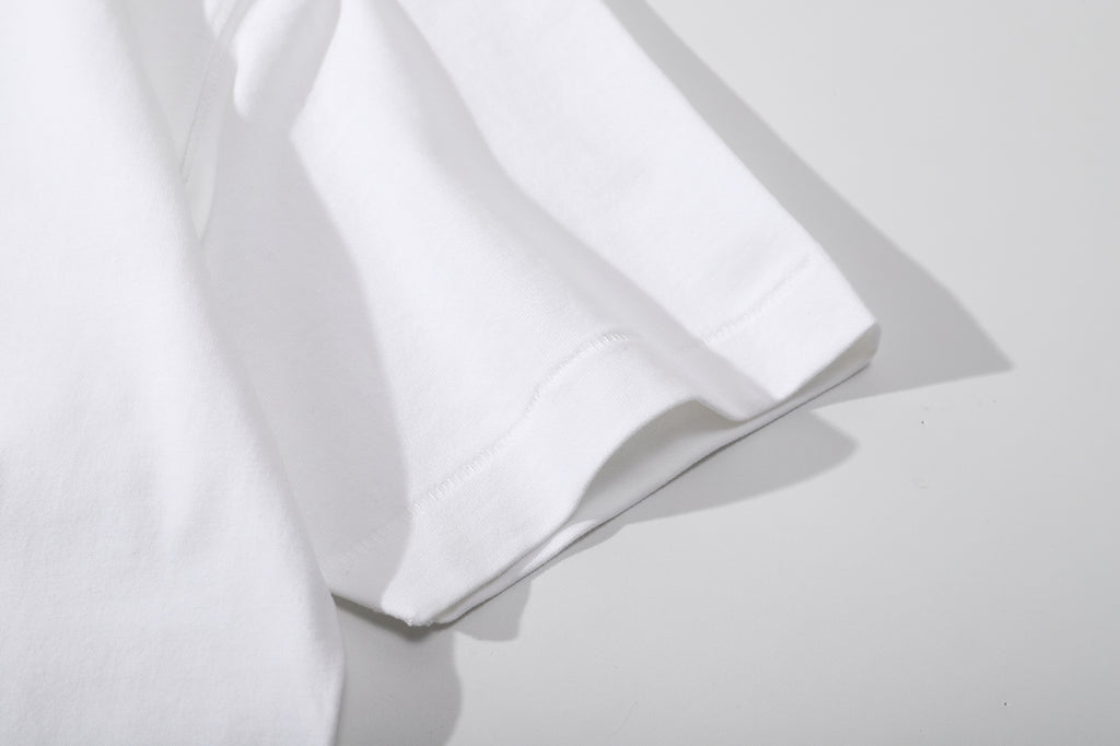short sleeve cuffs with clean double needle stitching