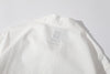 ih white seersucker polo shirt close up of the back collar