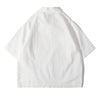 ih white relaxed fit seersucker polo shirt full back view