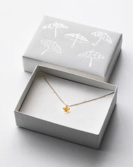 HARIO Handmade Necklace - little hydrangea flower - tea - GLUE Associates