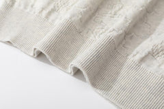 Crew neck summer knit top - oatmeal lucky bamboo - GLUE Associates