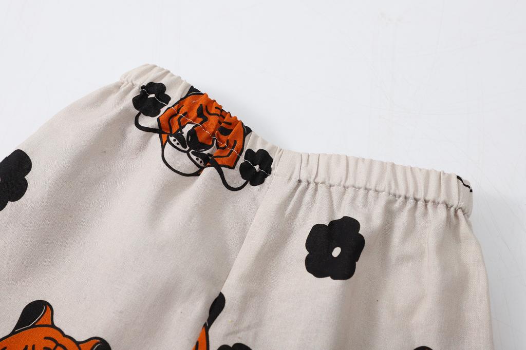Baby kimono and short set - almond tiger - GLUE Associates