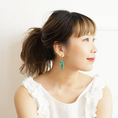 Sandralexandra Handmade Beans earrings - turquoise - GLUE Associates