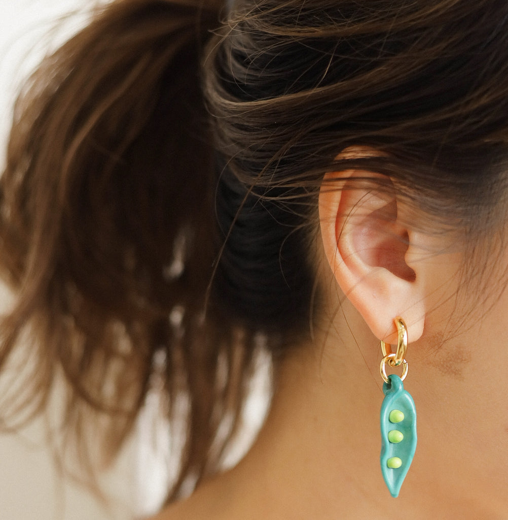 Sandralexandra Handmade Beans earrings - turquoise - GLUE Associates