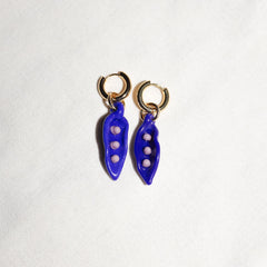 Sandralexandra Handmade Beans earrings - Dark purple - GLUE Associates