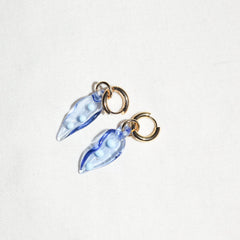 Sandralexandra Handmade Beans earrings - transparent blue - GLUE Associates