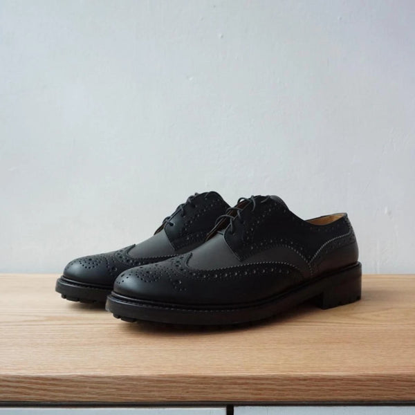 chenjingkaioffice - brogue shoes (Black/grey) - GLUE Associates