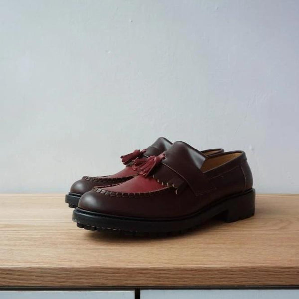 chenjingkaioffice - loafer shoes (red/dark brown) - GLUE Associates