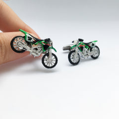 Designer cufflinks - hand painted motorbike cufflink - GLUE Associates