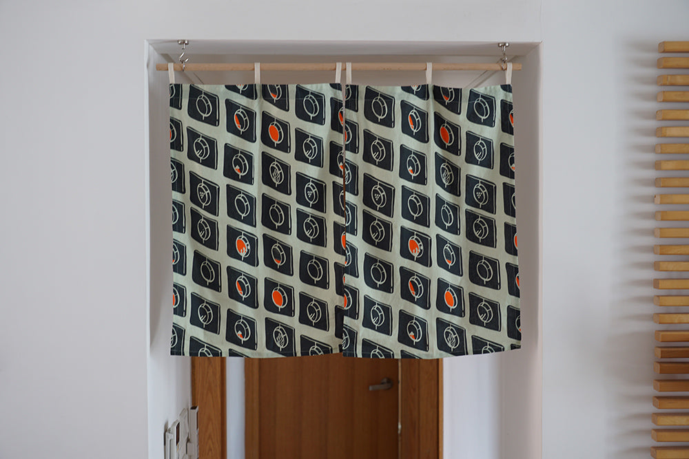 GOC cotton linen door curtain/ tea towel - Circle window - GLUE Associates