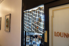 GOC cotton linen door curtain/ tea towel - Circle window - GLUE Associates
