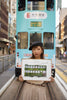 Hong Kong public transport illustration with frame - "Ding Ding" Tram - GLUE Associates