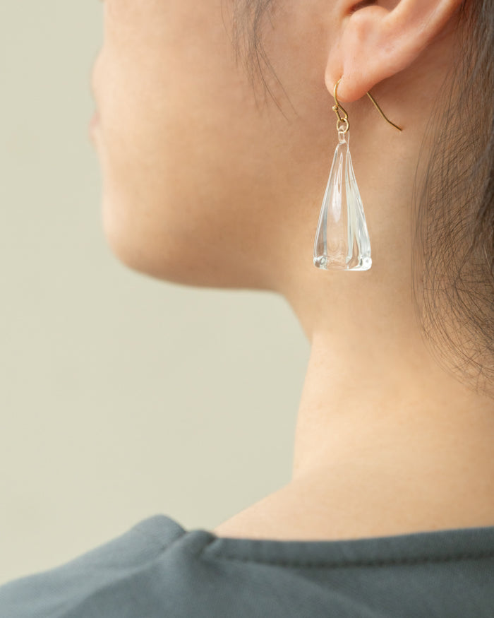 HARIO Handmade Earrings - 3D Triangle - GLUE Associates