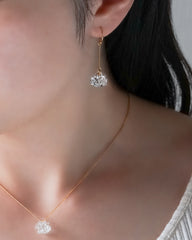 HARIO Handmade Earrings - white clover flower - GLUE Associates
