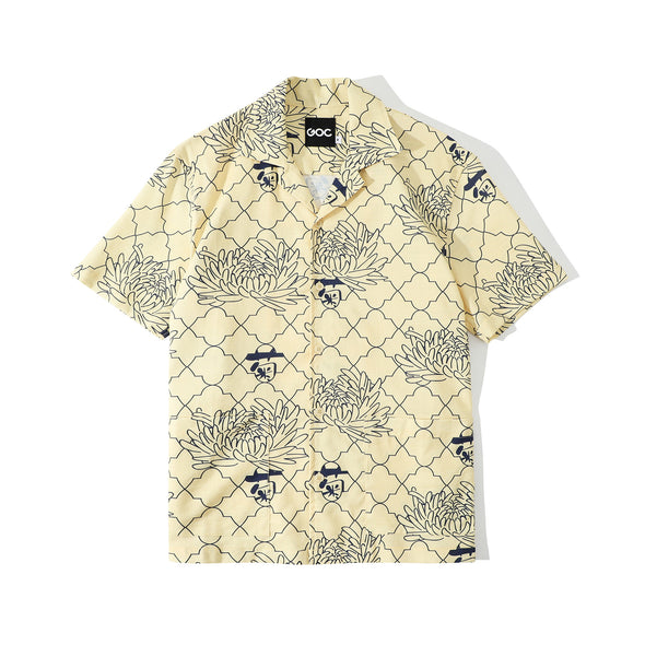 Floral pattern shirt - chrysanthemum mornings - GLUE Associates