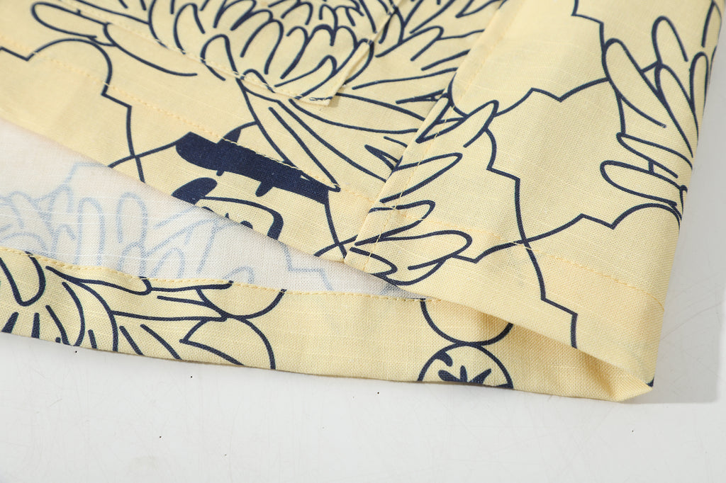 Floral pattern shirt - chrysanthemum mornings - GLUE Associates