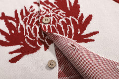 Baby cotton knit vest - cherry chrysanthemum - GLUE Associates