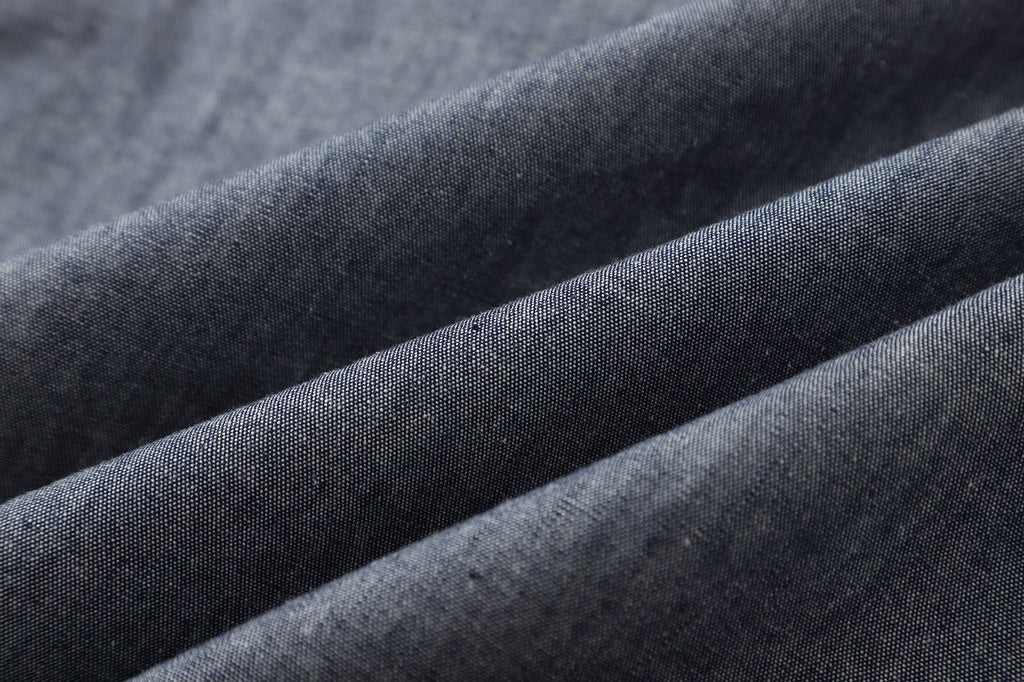 Incense harbour Raglan Chore Shirt- cotton yarn dyed oxford - Uniform Blue - GLUE Associates