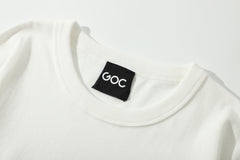 GOC realx fit cotton tubular sweatshirt with binder neck - White - GLUE Associates