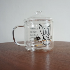 Heat resistant double layer glasses dali mug -  Rabbit
