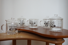 Heat resistant double layer glasses dali mug -  Rooster - GLUE Associates