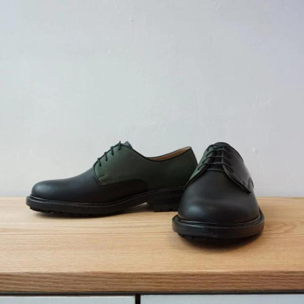 chenjingkaioffice - derby shoes (black/green) - GLUE Associates