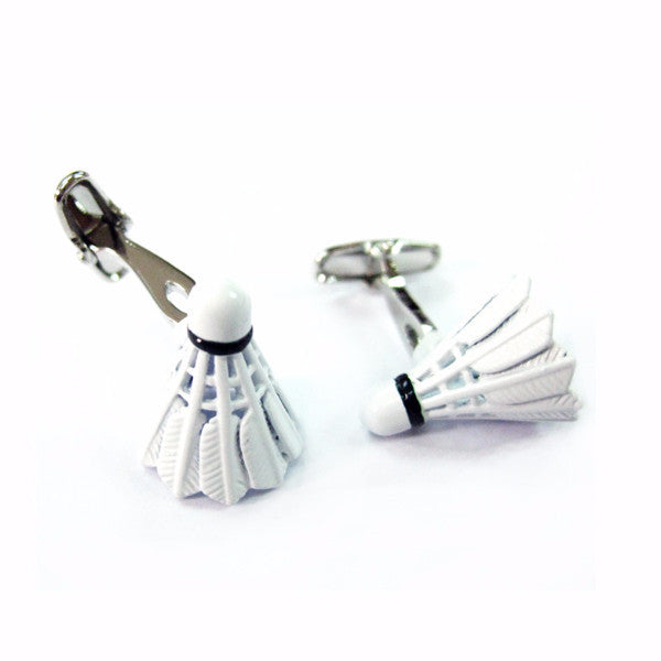 Designer cufflinks - badminton - GLUE Associates