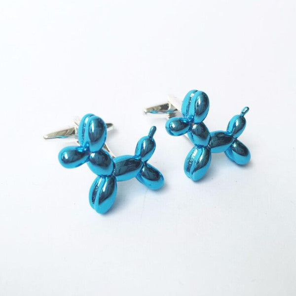 Designer cufflinks - Balloon Dog cufflinks - Blue - GLUE Associates