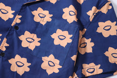 Floral pattern shirt - little daffodils navy - GLUE Associates