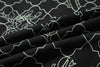 close up of black lucky bamboo Tencel linen fabric texture