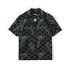 front view of a Hong Kong made GOC Studio black lucky bamboo Tencel linen shirt