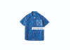 pocket position of a Hong Kong made GOC Studio blue daffodil cotton poplin shirt