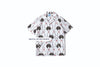 pocket position of a Hong Kong made GOC Studio white and black bowling cotton poplin shirt