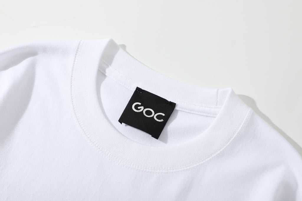 GOC Relax fit cotton tubular sweatshirt with pocket - White - GLUE Associates