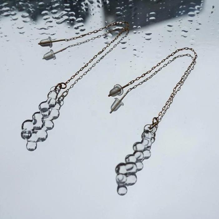 HARIO Handmade Jewelry- Water Drop Earrings (HAW-G-002P) - GLUE Associates