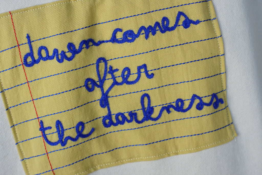 GOC "Dawn comes after the darkness" memo of hope sweatshirt - Beige - GLUE Associates