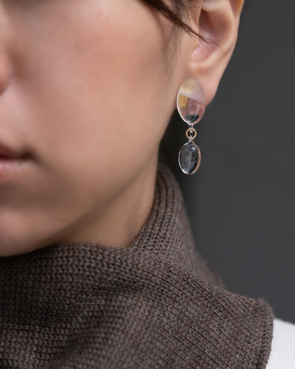 HARIO Handmade Jewelry - Oval shaped earrings - GLUE Associates