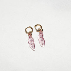 Sandralexandra Handmade Beans earrings - transparent purple - GLUE Associates