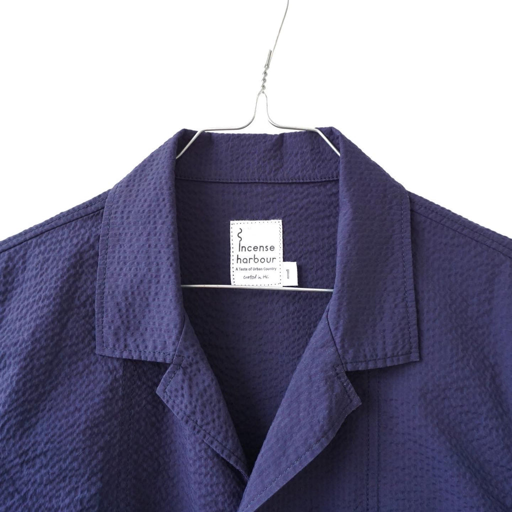 Incense Harbour Texture shirt jacket Navy