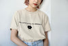 Black flower man slogan cotton t-shirt - milk tea - GLUE Associates