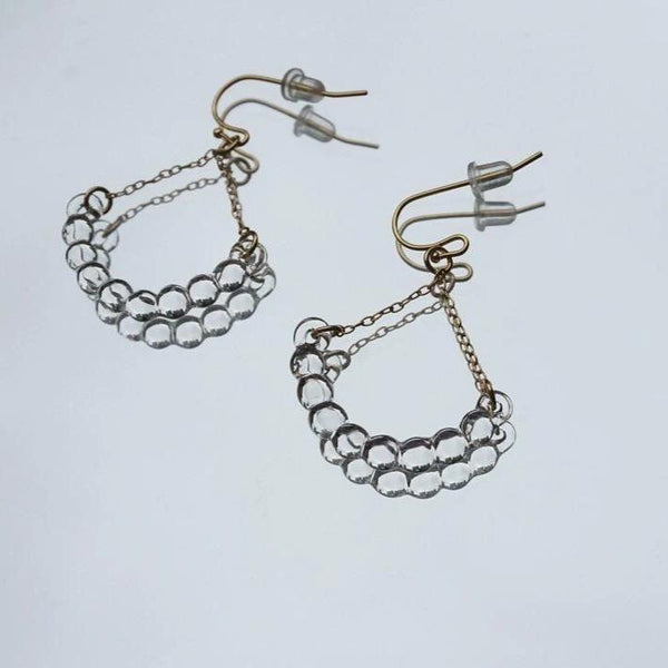 HARIO Handmade Jewelry- Water Drop Earrings/Ear Clips (HAW-R-002) - GLUE Associates