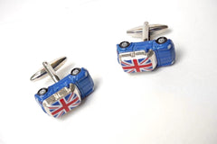 Designer cufflinks - Mini Copper Cufflink - Blue - GLUE Associates