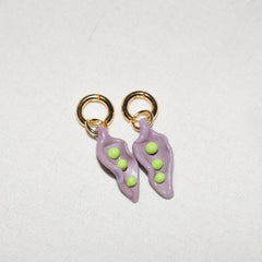 Sandralexandra Handmade Beans earrings - purple - GLUE Associates